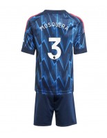 Arsenal Cristhian Mosquera #3 Bortedraktsett Barn 2025-26 Korte ermer (+ bukser)